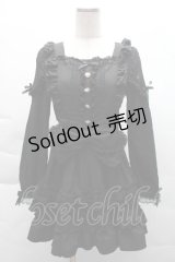 LIZ LISA / ティアラリボンティアードワンピース  黒 S-25-12-08-048-LO-OP-AS-ZS