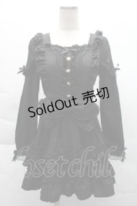 LIZ LISA / ティアラリボンティアードワンピース  黒 S-25-12-08-048-LO-OP-AS-ZS