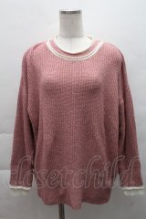axes femme / バイカラーボトルネックニット  ピンク S-25-12-08-006-AX-TO-HR-ZS