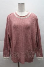 画像1: axes femme / バイカラーボトルネックニット  ピンク S-25-12-08-006-AX-TO-HR-ZT385 (1)