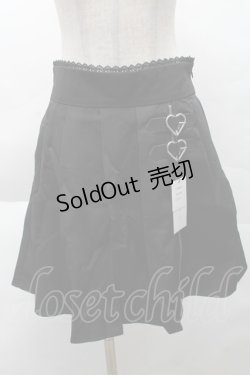 画像1: DearMyLove / ハートジッププリーツスカパン LL 黒 S-25-12-08-052-EL-PA-AS-ZS