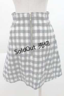 画像2: MILK / ウールチェックスカート  黒ｘオフ S-25-12-08-053-ML-SK-AS-ZS