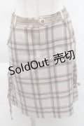 axes femme / チェックタイトスカート M ベージュ S-25-12-08-054-AX-SK-HR-ZS