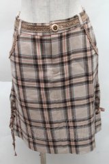 axes femme / チェックタイトスカート M ベージュ S-25-12-08-054-AX-SK-HR-ZS