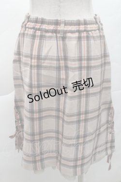 画像2: axes femme / チェックタイトスカート M ベージュ S-25-12-08-054-AX-SK-HR-ZS