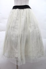 axes femme / チュールプリーツスカート M オフ S-25-12-08-056-AX-SK-HR-ZS