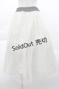 axes femme / チュールプリーツスカート M オフ S-25-12-08-056-AX-SK-HR-ZS