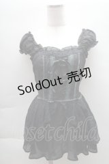 axes femme / ビスチェ風ノースリブラウス M 黒 S-25-12-08-013-AX-TO-HR-ZS