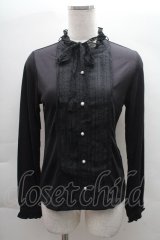 axes femme / ブラウス風カットソー  黒 S-25-12-08-014-AX-TO-AS-ZS