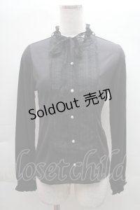 axes femme / ブラウス風カットソー  黒 S-25-12-08-014-AX-TO-AS-ZS