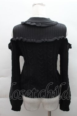 画像2: Ank Rouge / ケーブルニット  黒 S-25-12-08-015-CA-TO-AS-ZS