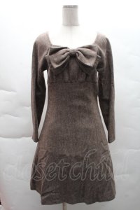MILK / ツイードワンピース  ブラウン S-25-12-08-021-ML-OP-AS-ZS
