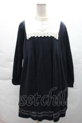 Fi.n.t / 楽譜ワンピース  紺 S-25-12-08-027-CA-OP-AS-ZS