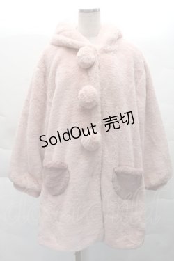 画像1: Secret Honey / うさ耳ファーコート  ピンク S-25-12-08-032-CA-OP-HR-ZS