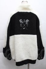 画像2: KRY CLOTHING / 「ストレッサー」 ボア切替フリースジャケット  黒ｘ白 S-25-12-11-044-EL-JA-HR-ZTC073 (2)
