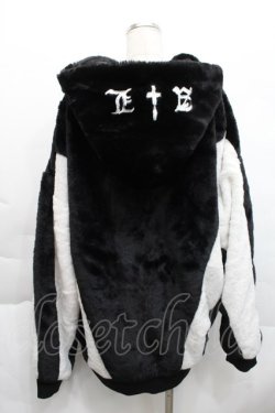 画像2: Amilige / バイカラーファーブルゾン  黒ｘ白 S-25-12-11-045-PU-JA-HR-ZS