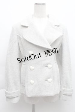 画像1: MILK / ハートボタンコート  グレー S-25-12-11-050-ML-CO-AS-ZS