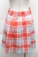 画像2: MILK / TOY CHECKスカート  サックス×オレンジレッド S-25-12-11-053-ML-SK-AS-ZS (2)