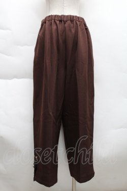 画像2: axes femme / 裾デザインストレートパンツ  ブラウン S-25-12-11-059-AX-PA-HR-ZS