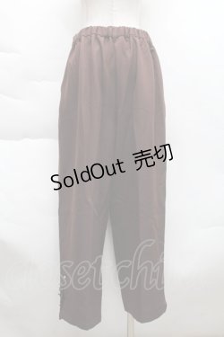 画像2: axes femme / 裾デザインストレートパンツ  ブラウン S-25-12-11-059-AX-PA-HR-ZS