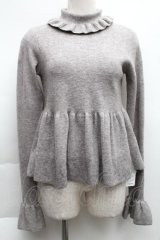Candy Stripper / ハイネックニットトップス  グレー S-25-12-11-060-PU-TO-AS-ZS