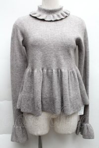 Candy Stripper / ハイネックニットトップス  グレー S-25-12-11-060-PU-TO-AS-ZS