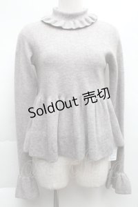 Candy Stripper / ハイネックニットトップス  グレー S-25-12-11-060-PU-TO-AS-ZS