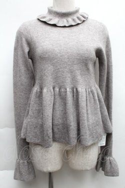 画像1: Candy Stripper / ハイネックニットトップス  グレー S-25-12-11-060-PU-TO-AS-ZS