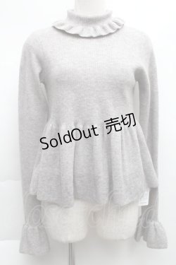 画像1: Candy Stripper / ハイネックニットトップス  グレー S-25-12-11-060-PU-TO-AS-ZS
