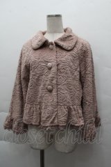 axes femme / バラ柄フェイクファージャケット  オフ S-25-12-11-009-AX-JA-AS-ZS