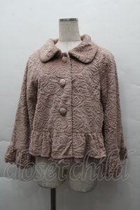 axes femme / バラ柄フェイクファージャケット  オフ S-25-12-11-009-AX-JA-AS-ZS