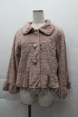 画像1: axes femme / バラ柄フェイクファージャケット  オフ S-25-12-11-009-AX-JA-AS-ZS