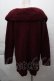 画像2: axes femme / リブ編みガウン風カーディガン  ワイン S-25-12-11-013-AX-TO-HR-ZS (2)