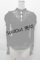 DARK IN LOVE / ジャガードベロアトップス  黒 S-25-12-11-016-PU-TO-AS-ZS