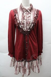 axes femme / 重ね着風ワンピース  赤 S-25-12-11-019-AX-TO-HR-ZS