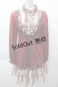 axes femme / 重ね着風ワンピース  赤 S-25-12-11-019-AX-TO-HR-ZS