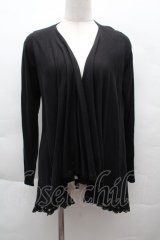 axes femme / ストーン付きカーディガン  黒 S-25-12-11-021-AX-TO-HR-ZS