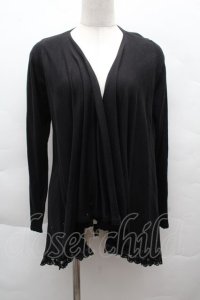 axes femme / ストーン付きカーディガン  黒 S-25-12-11-021-AX-TO-HR-ZS