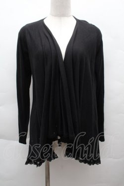 画像1: axes femme / ストーン付きカーディガン  黒 S-25-12-11-021-AX-TO-HR-ZS