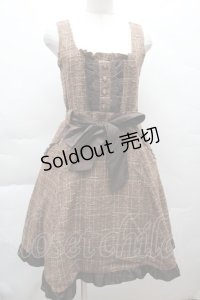 axes femme / ラメチェックチュニック  ブラウン S-25-12-11-022-AX-TO-HR-ZS