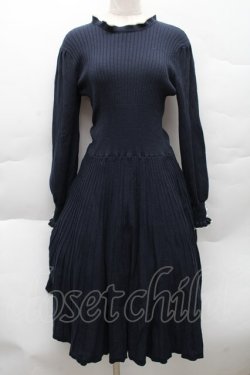画像1: F&A / ニットワンピース  紺 S-25-12-11-027-LO-SK-AS-ZS