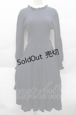 画像1: F&A / ニットワンピース  紺 S-25-12-11-027-LO-SK-AS-ZS