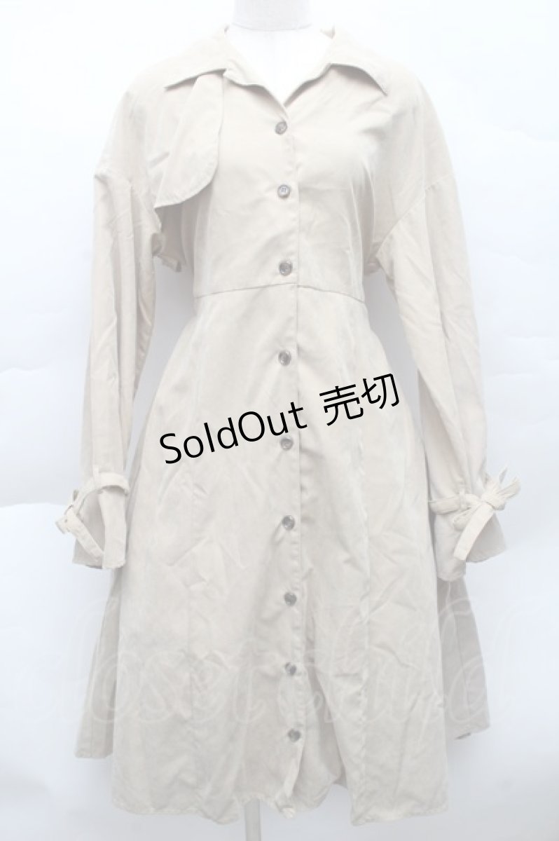 画像1: jouetie / 起毛トレンチワンピース  ベージュ S-25-12-11-028-EL-CO-AS-ZT516 (1)