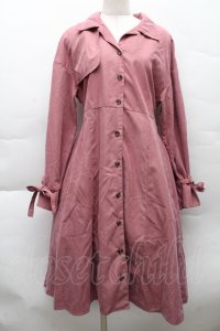 jouetie / 起毛トレンチワンピース  ピンク S-25-12-11-029-EL-CO-AS-ZS