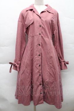 画像1: jouetie / 起毛トレンチワンピース  ピンク S-25-12-11-029-EL-CO-AS-ZS