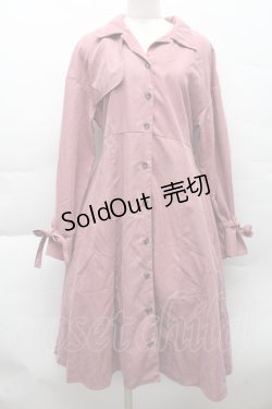 画像1: jouetie / 起毛トレンチワンピース  ピンク S-25-12-11-029-EL-CO-AS-ZT516