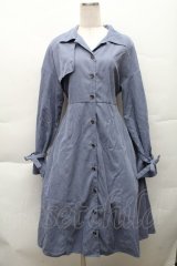 jouetie / 起毛トレンチワンピース  ブルー S-25-12-11-030-EL-CO-AS-ZS