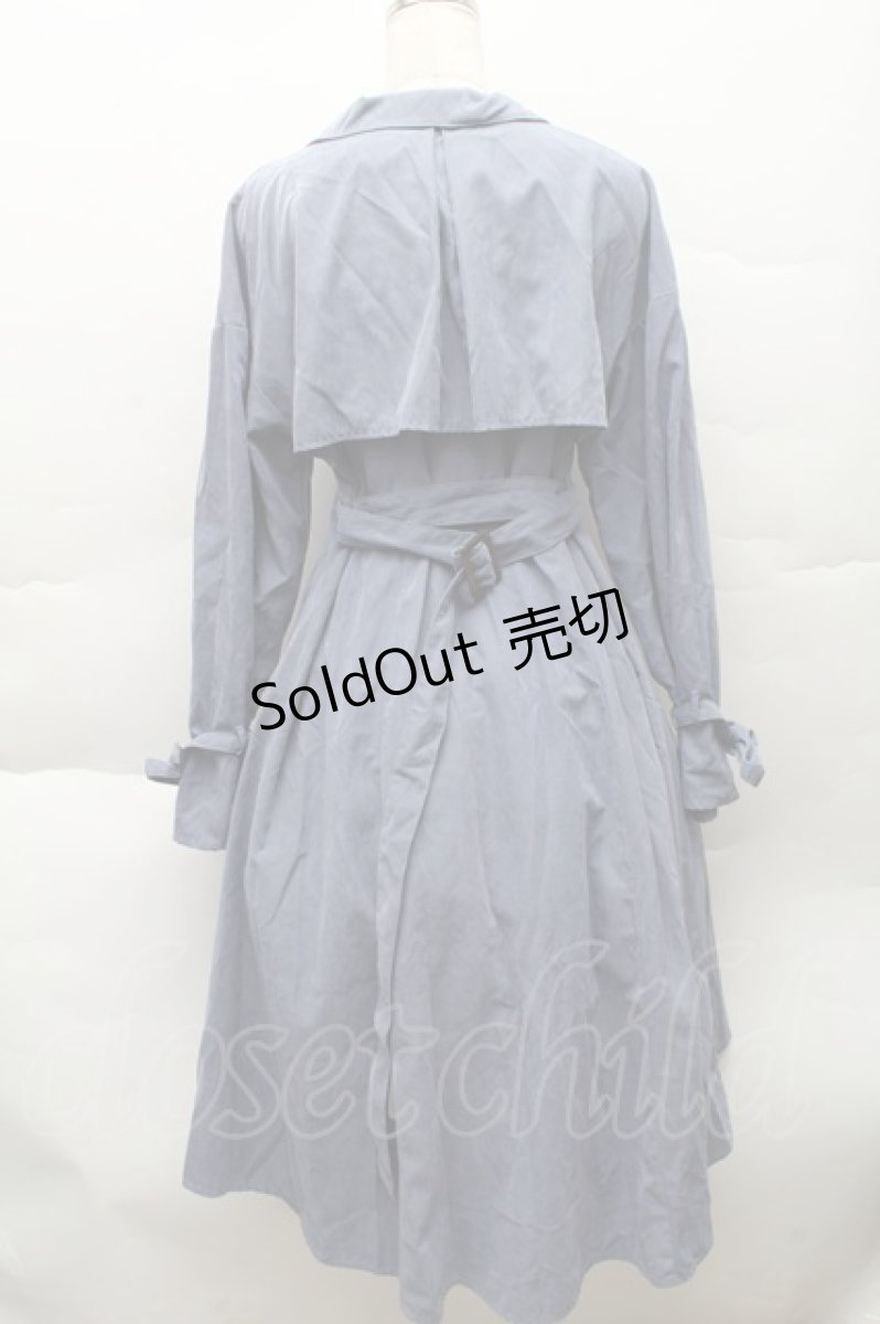 画像2: jouetie / 起毛トレンチワンピース  ブルー S-25-12-11-030-EL-CO-AS-ZT516 (2)