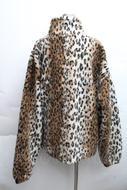 画像2: HELL CAT PUNKS / レオパードハーフジップブルゾン  ブラウン S-25-12-11-040-PU-TO-HR-ZS