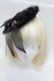画像1: axes femme / リボンフリルミニハット  黒 S-25-12-12-033-AX-AC-HR-ZS (1)